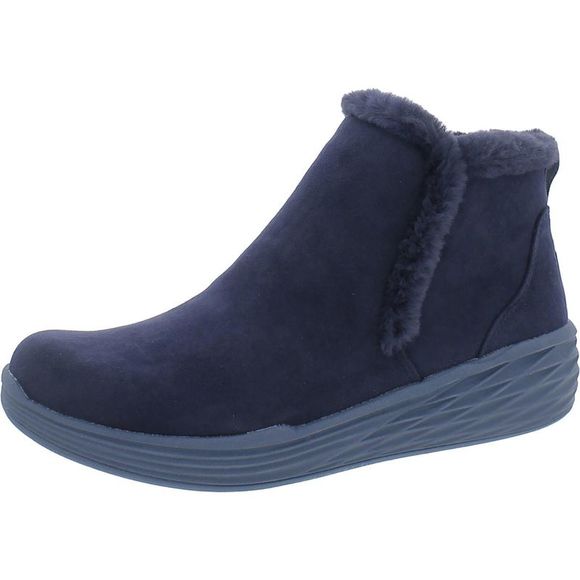 Ryka Shoes - Ryka Womens Navy Faux Suede Ankle Wedge Winter & Snow Boots Shoes NWT